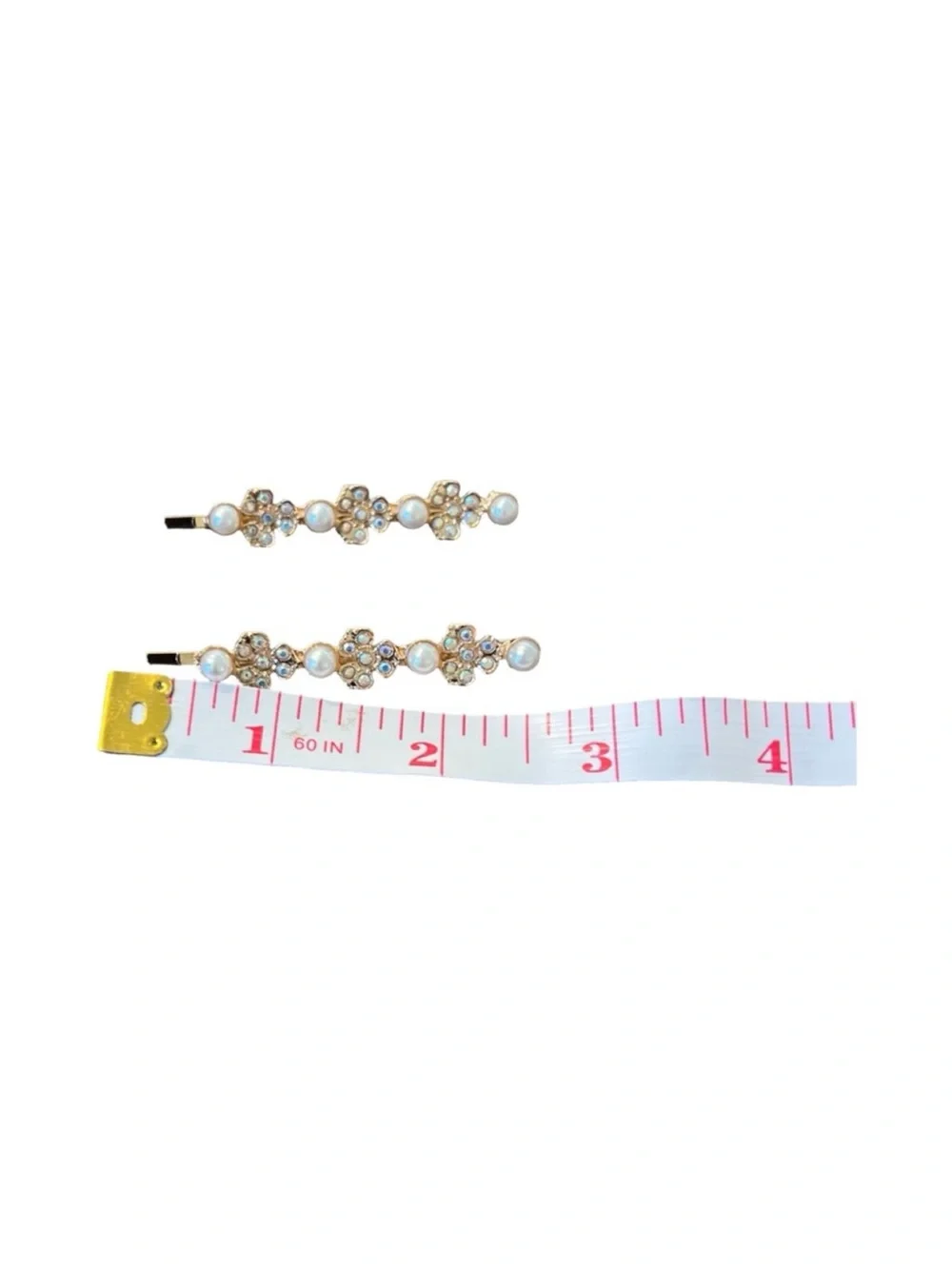 Gold Pearl & Crystal Flower Hair Clips - Set of 2 FINAL PRICE DROP